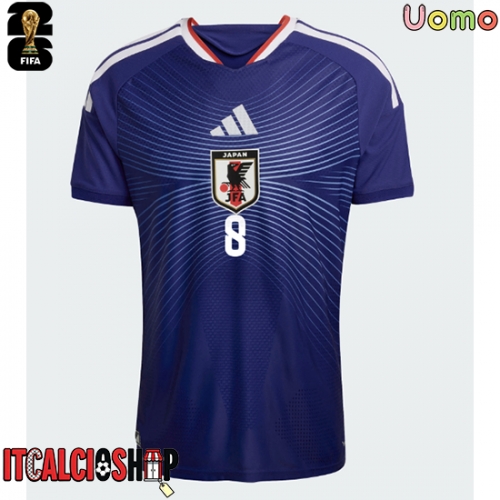 Giappone Takefusa Kubo #8 Prima Maglia Mondiali 2026 Manica Corta